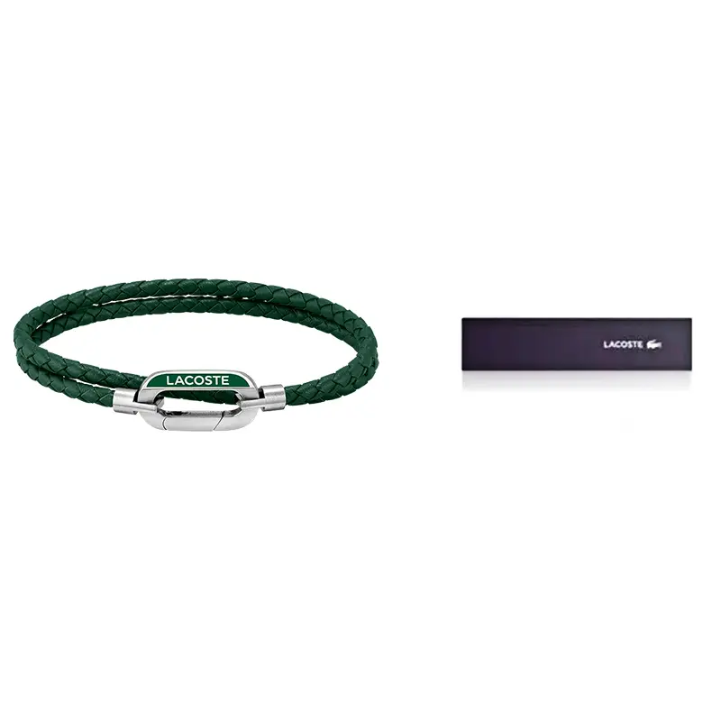 картинка Мужской браслет LACOSTE из нержавеющей стали, зеленый от магазина Одежда+