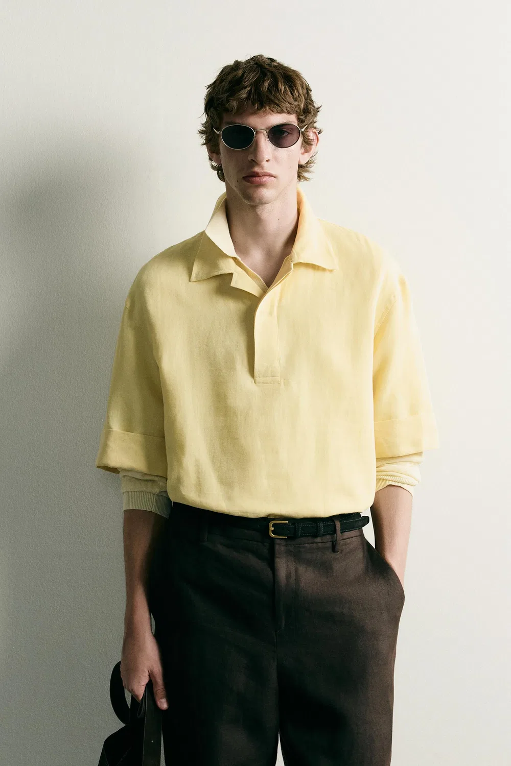 картинка Поло из хлопка и льна ZARA, Lime от магазина Одежда+