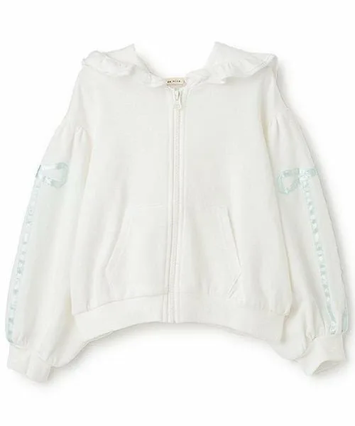 картинка Толстовка на молнии с отделкой лентами Lycee mine, Off white от магазина Одежда+