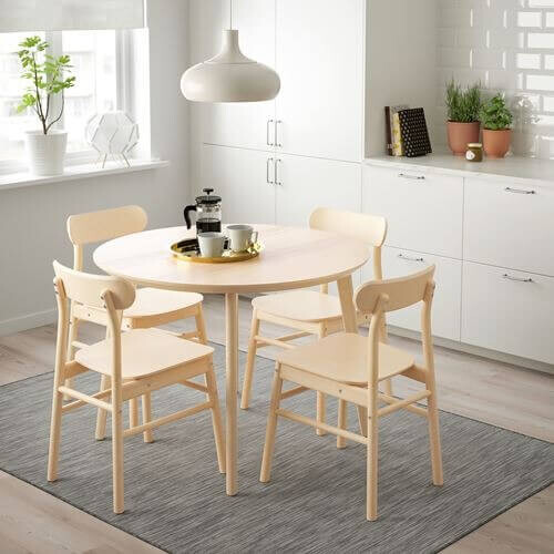 картинка Кухонный стол Ikea Lisabo 105х105, шпон ясеня от магазина Одежда+