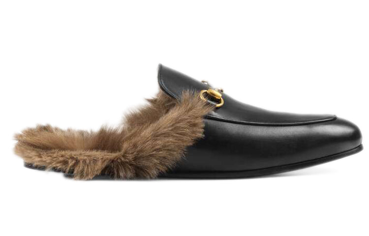 картинка Сандалии Gucci Princetown Series Wool Slipper Black 397647-DKHH0-1063 от магазина Одежда+