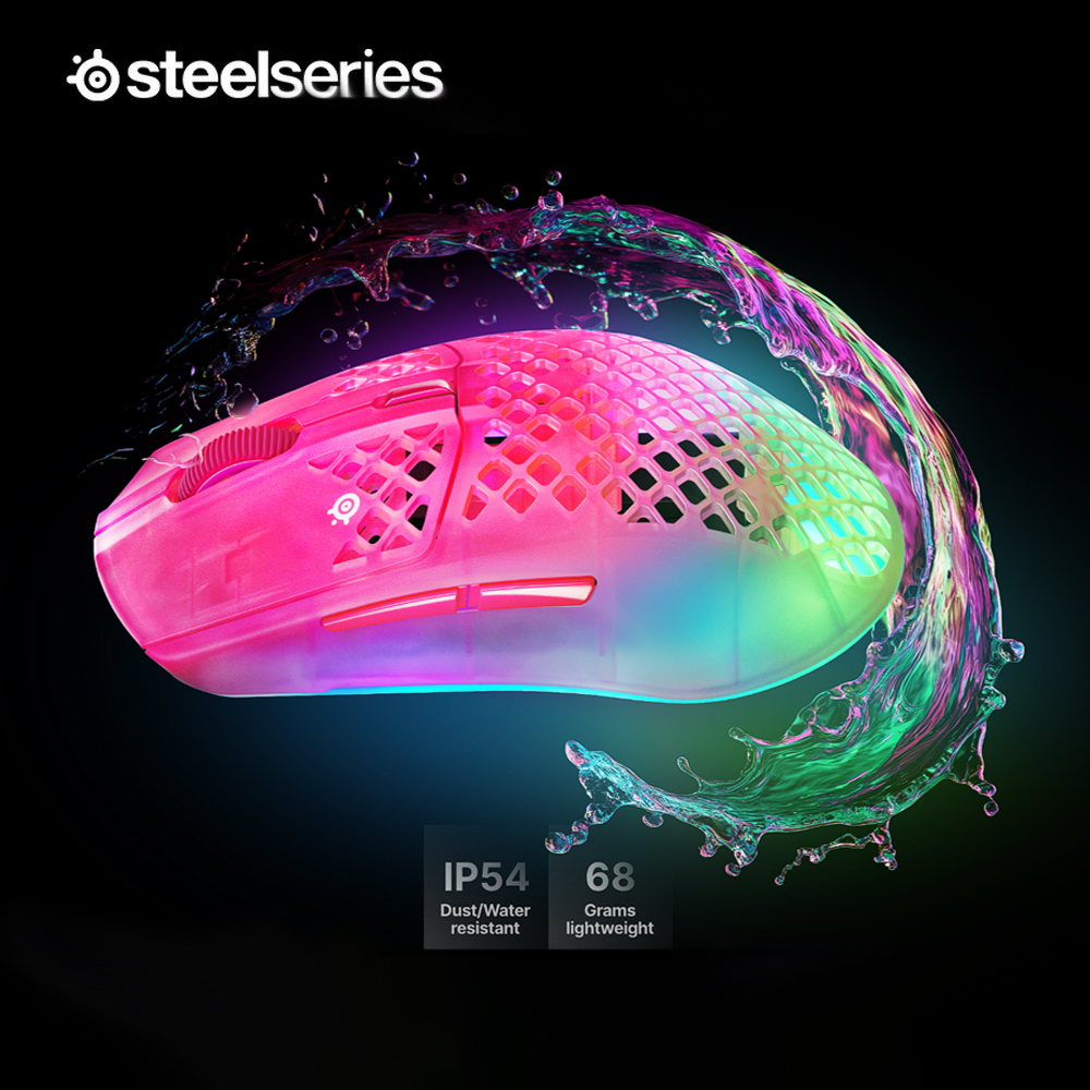 картинка Игровая мышь SteelSeries Aerox 3 Wireless Gen 2, розовый от магазина Одежда+