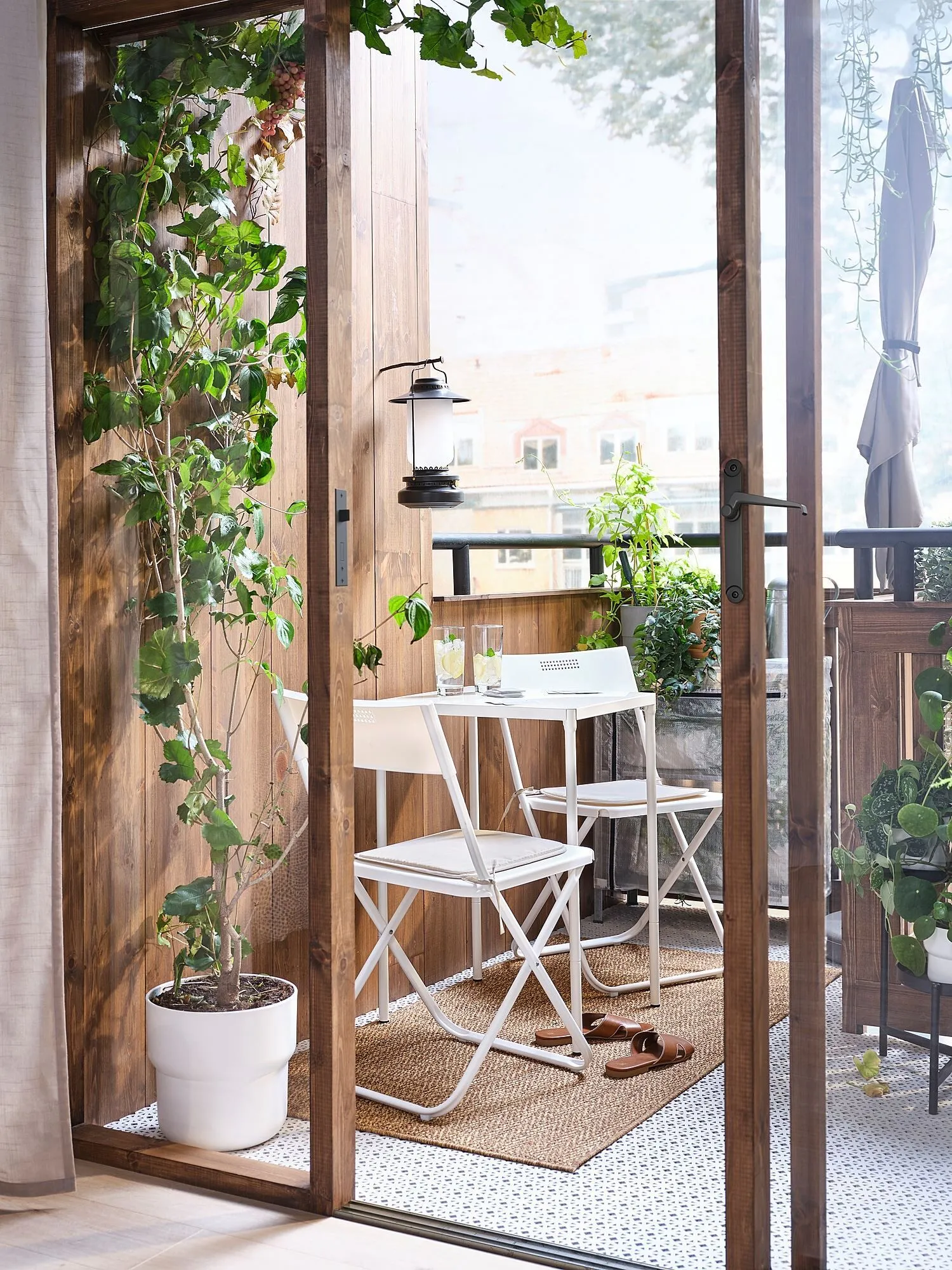 картинка Балконный столик, белый, 50x44 см, FEJAN IKEA от магазина Одежда+