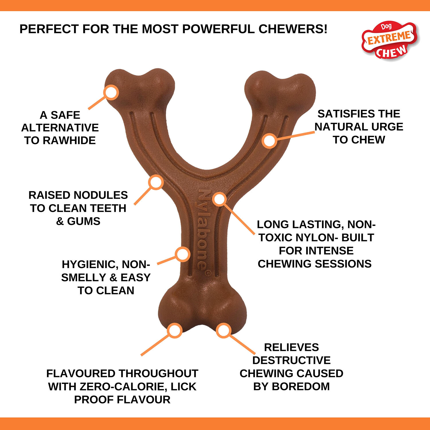 картинка Nylabone Extreme Chewbone Bison С Nylabone, цвет коричневый от магазина Одежда+