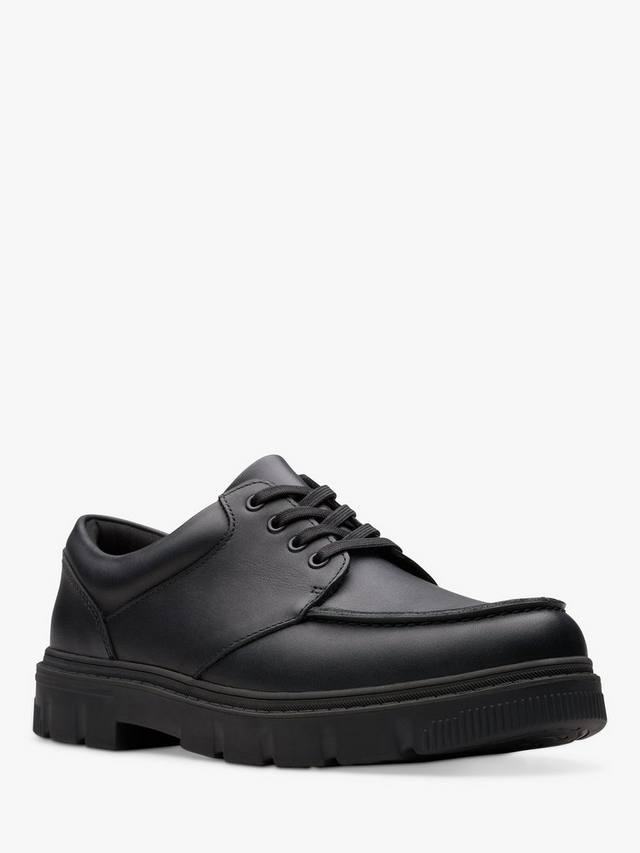 картинка Школьные дерби Clarks Lorcam Edge из кожи, черные от магазина Одежда+