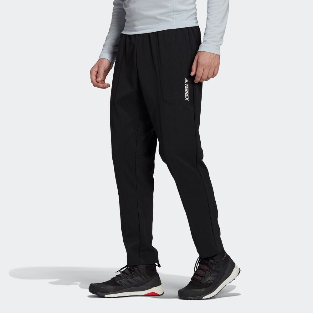 картинка Трикотажные спортивные штаны мужские черные Adidas, черный от магазина Одежда+