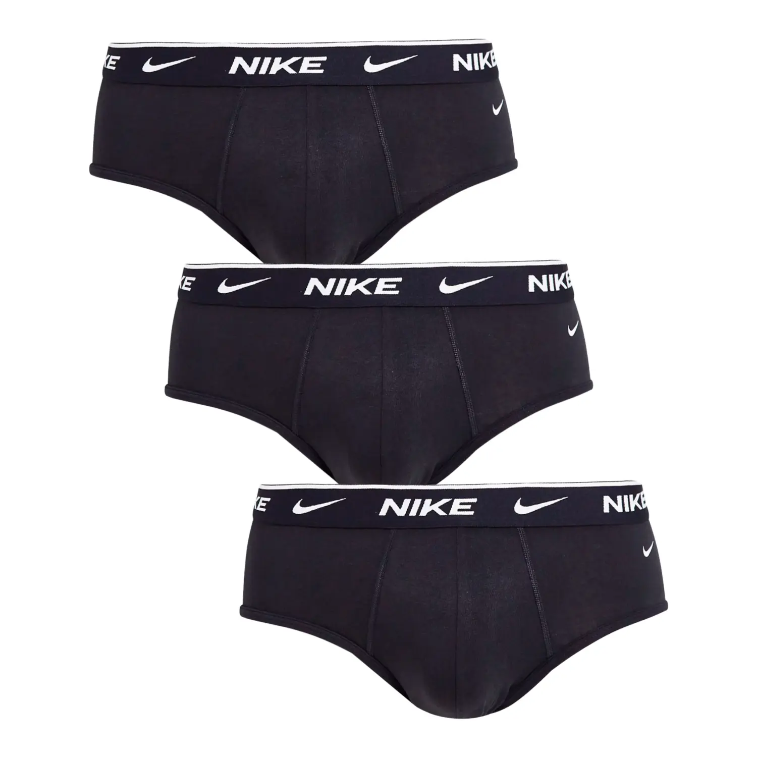 картинка Трусы брифы Nike 3 Pack Cotton Stretch, 3 предмета, черный от магазина Одежда+