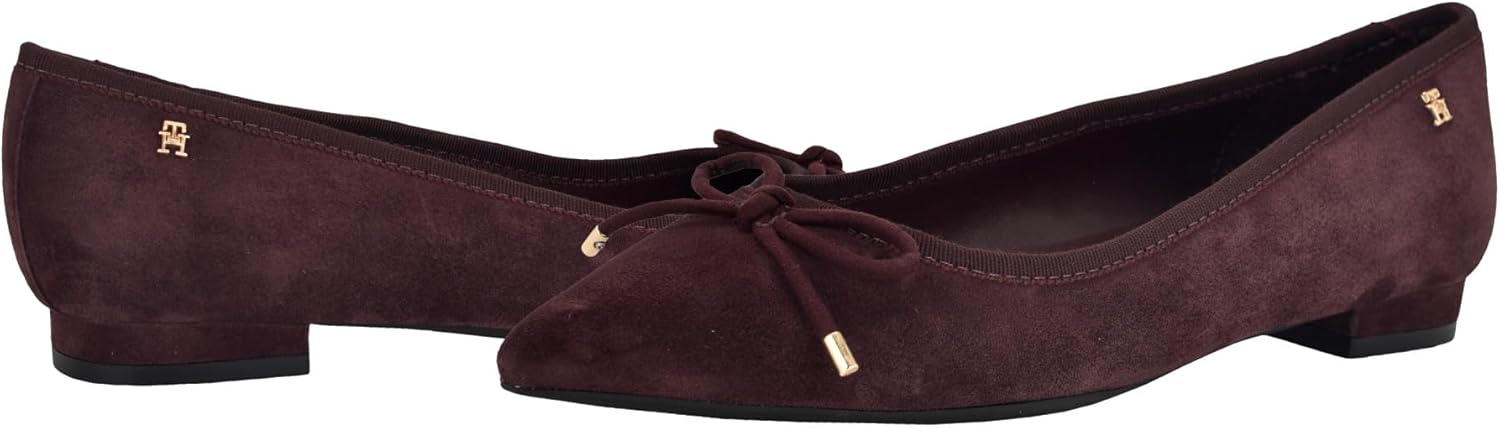 картинка Женские балетки Tommy Hilfiger Kimio, Dark Red Suede 600 от магазина Одежда+