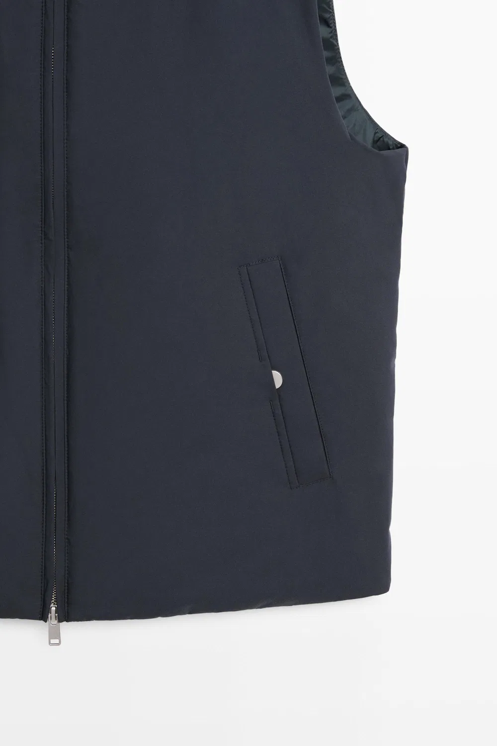 картинка Жилет Massimo Dutti Ultra-lightweight Water-repellent Down, темно-синий от магазина Одежда+