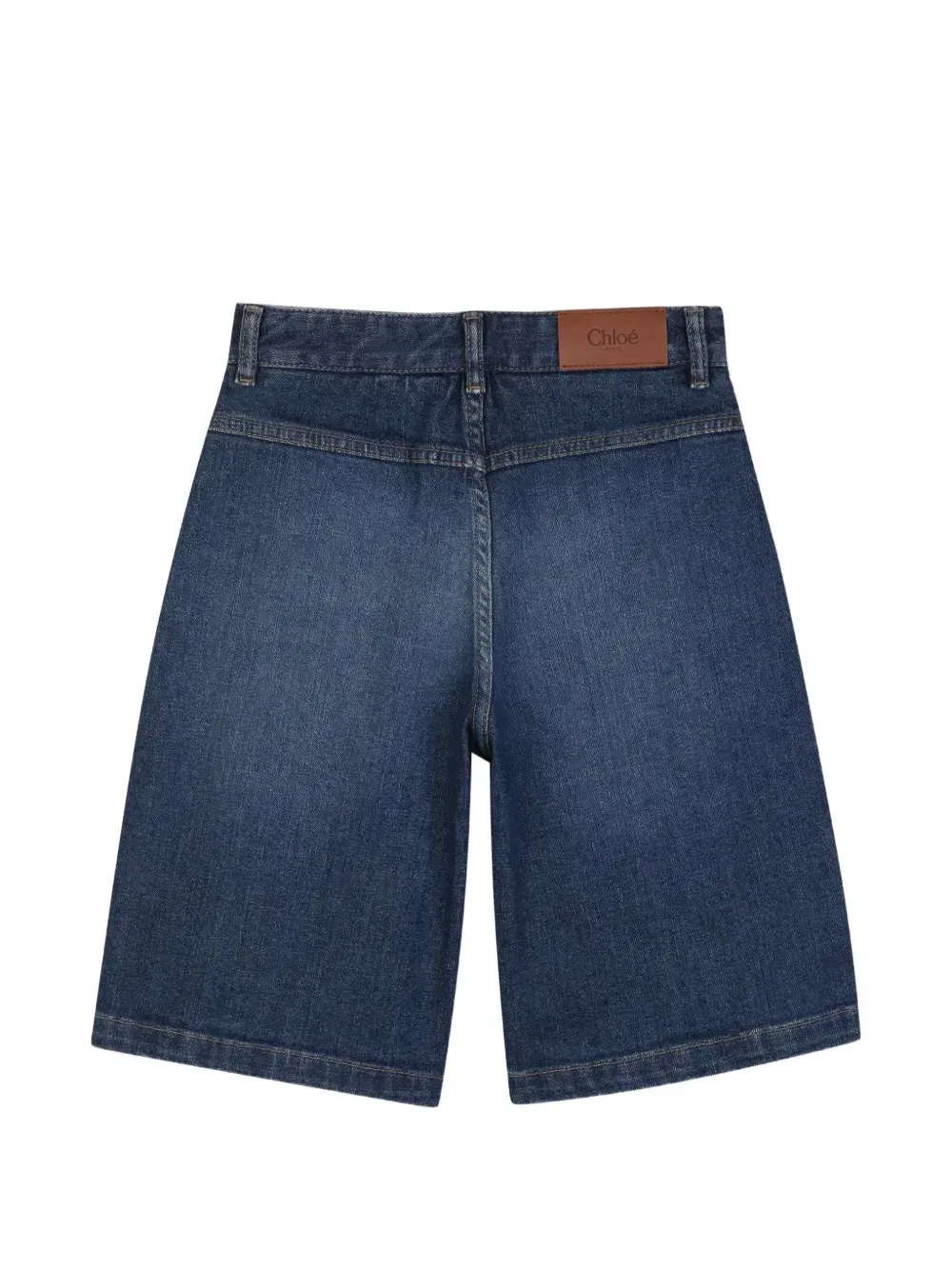 картинка Шорты-бермуды с завышенной талией Chloé Kids, синий от магазина Одежда+