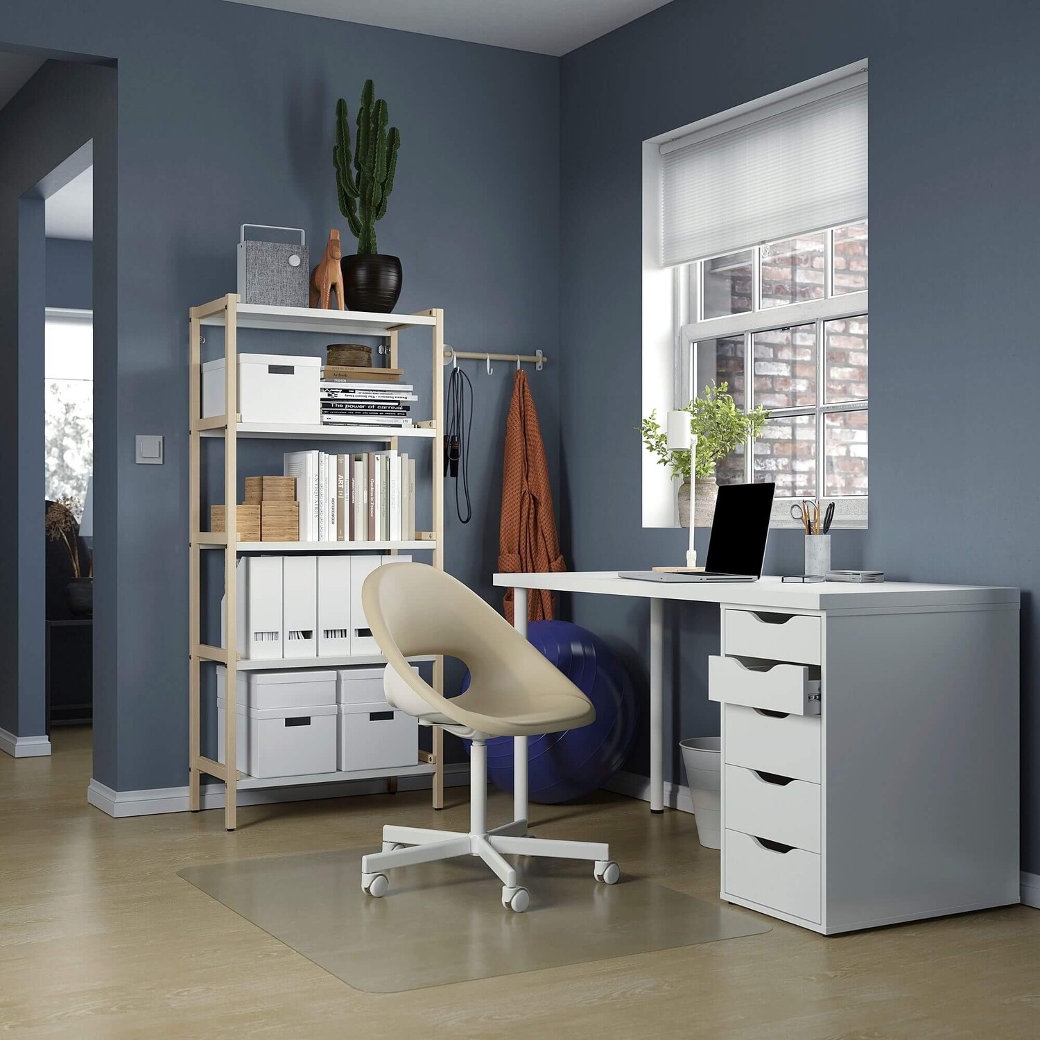 картинка Письменный стол IKEA LAGKAPTEN/ALEX, 140x60 см, белый от магазина Одежда+