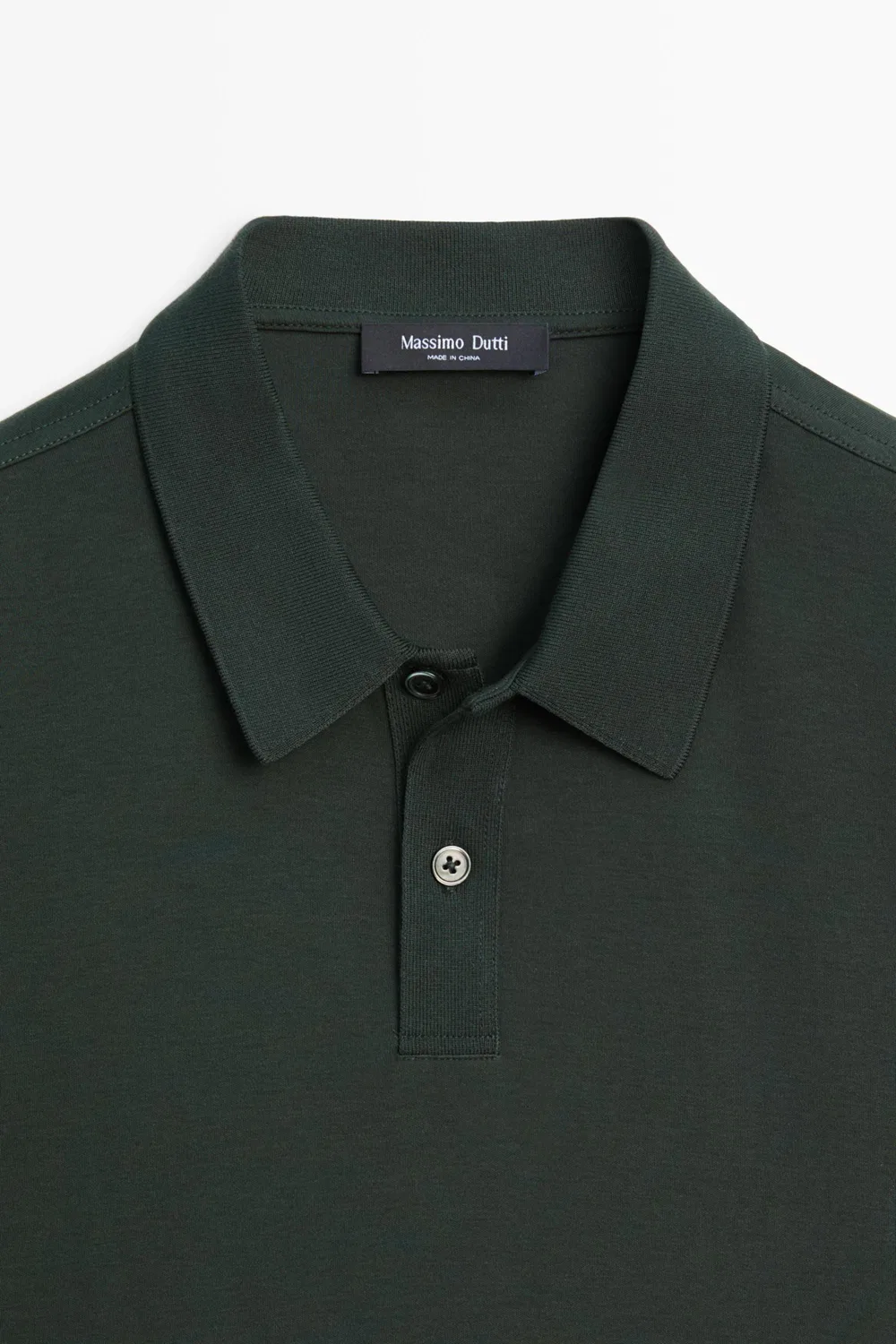 картинка Поло Massimo Dutti 100% Cotton Short Sleeve Shirt, хаки от магазина Одежда+