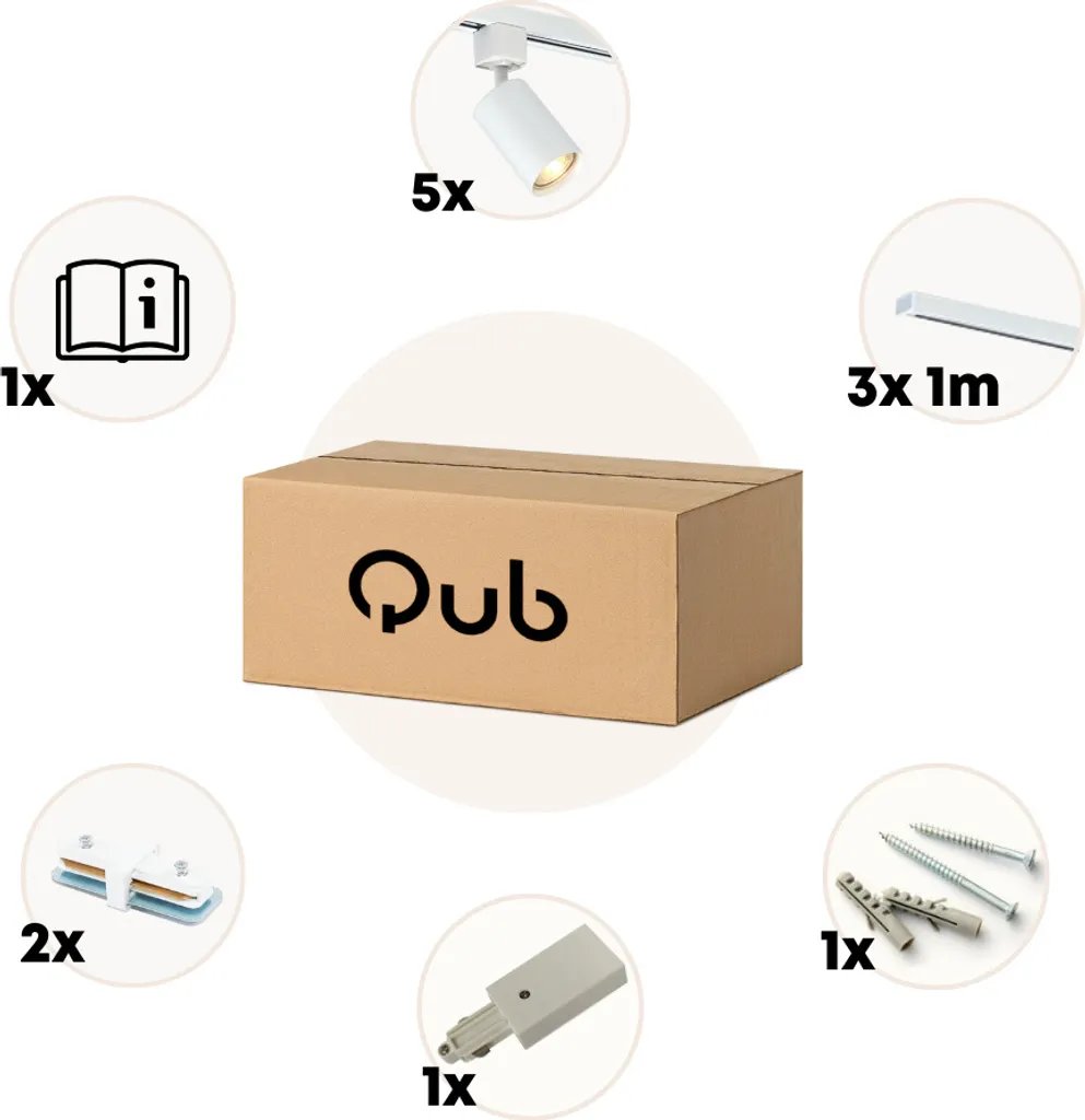картинка Светодиодноео трековое освещение Qub от магазина Одежда+