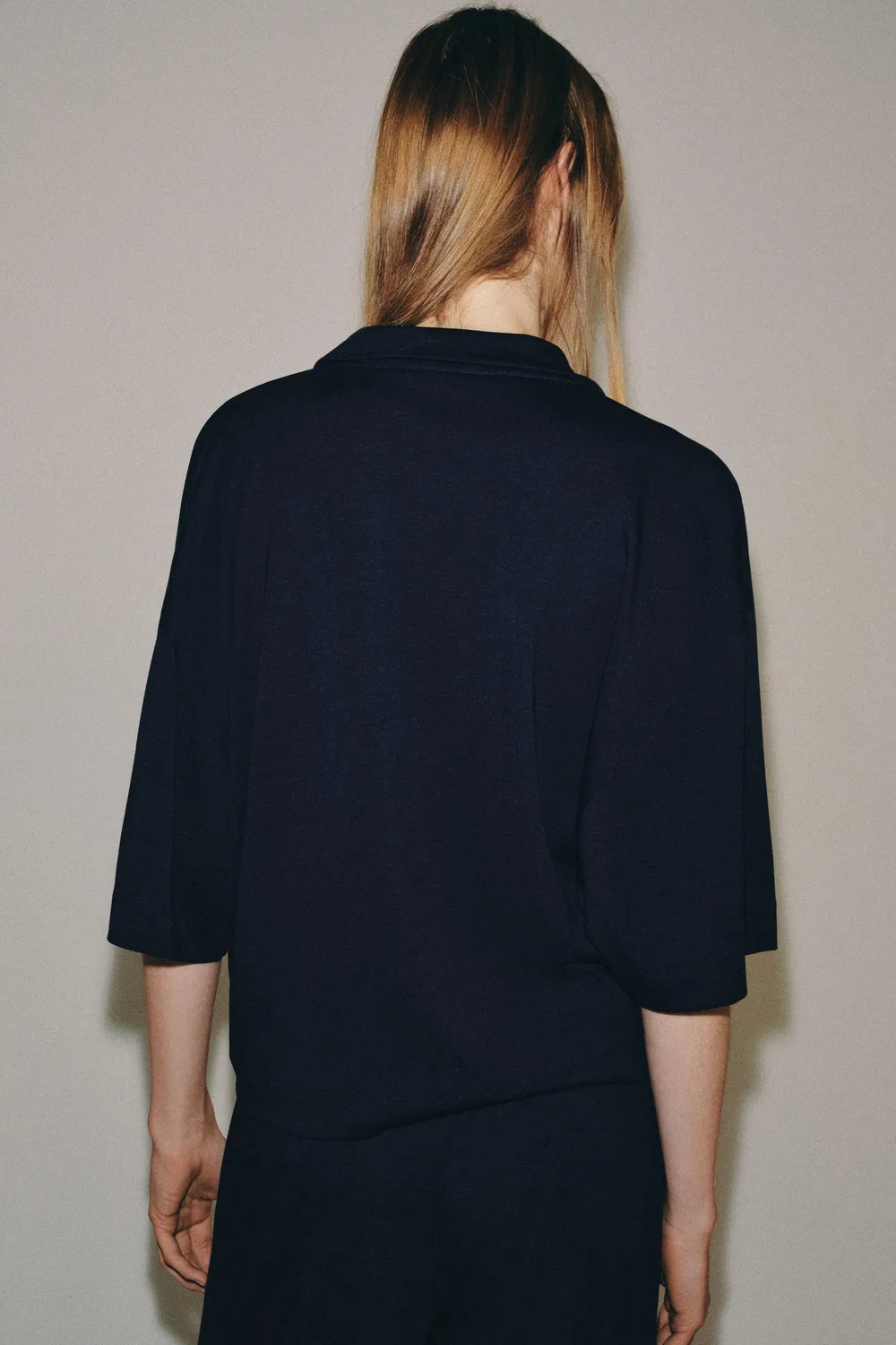 картинка Рубашка-поло с коротким рукавом ZARA, Navy blue от магазина Одежда+