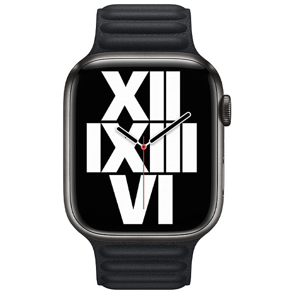 картинка Ремешок Apple Leather Link 45mm M/L, Midnight от магазина Одежда+