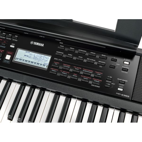 картинка Синтезатор Yamaha PSR-E383, черный от магазина Одежда+