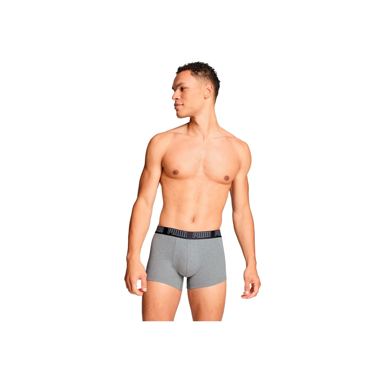 картинка Мужские боксеры из хлопка с эластаном PUMA, Black/Gray от магазина Одежда+