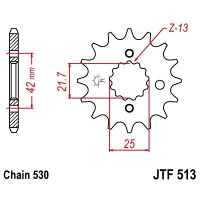 картинка Звезда передняя JT SPROCKETS 530 от магазина Одежда+