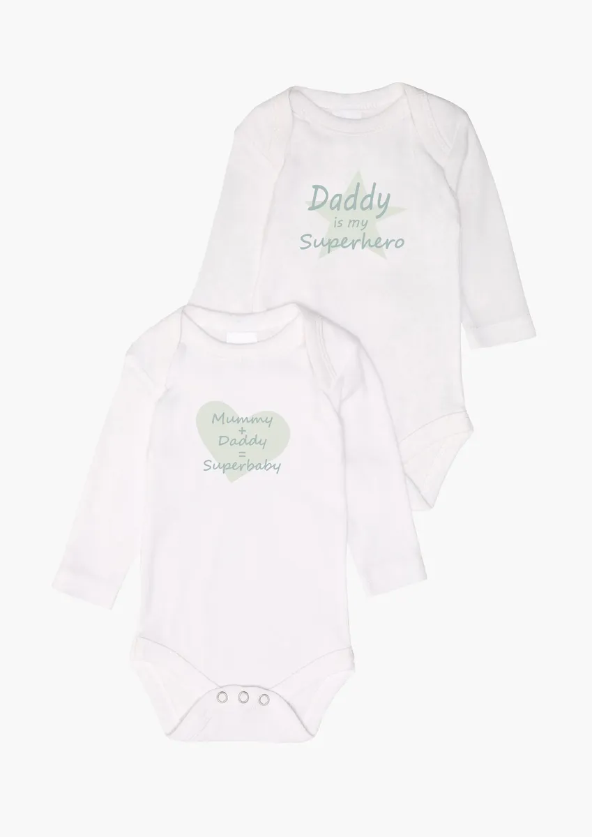 картинка Боди Liliput "Superhero / Superbaby", с кнопками в промежности, белый от магазина Одежда+