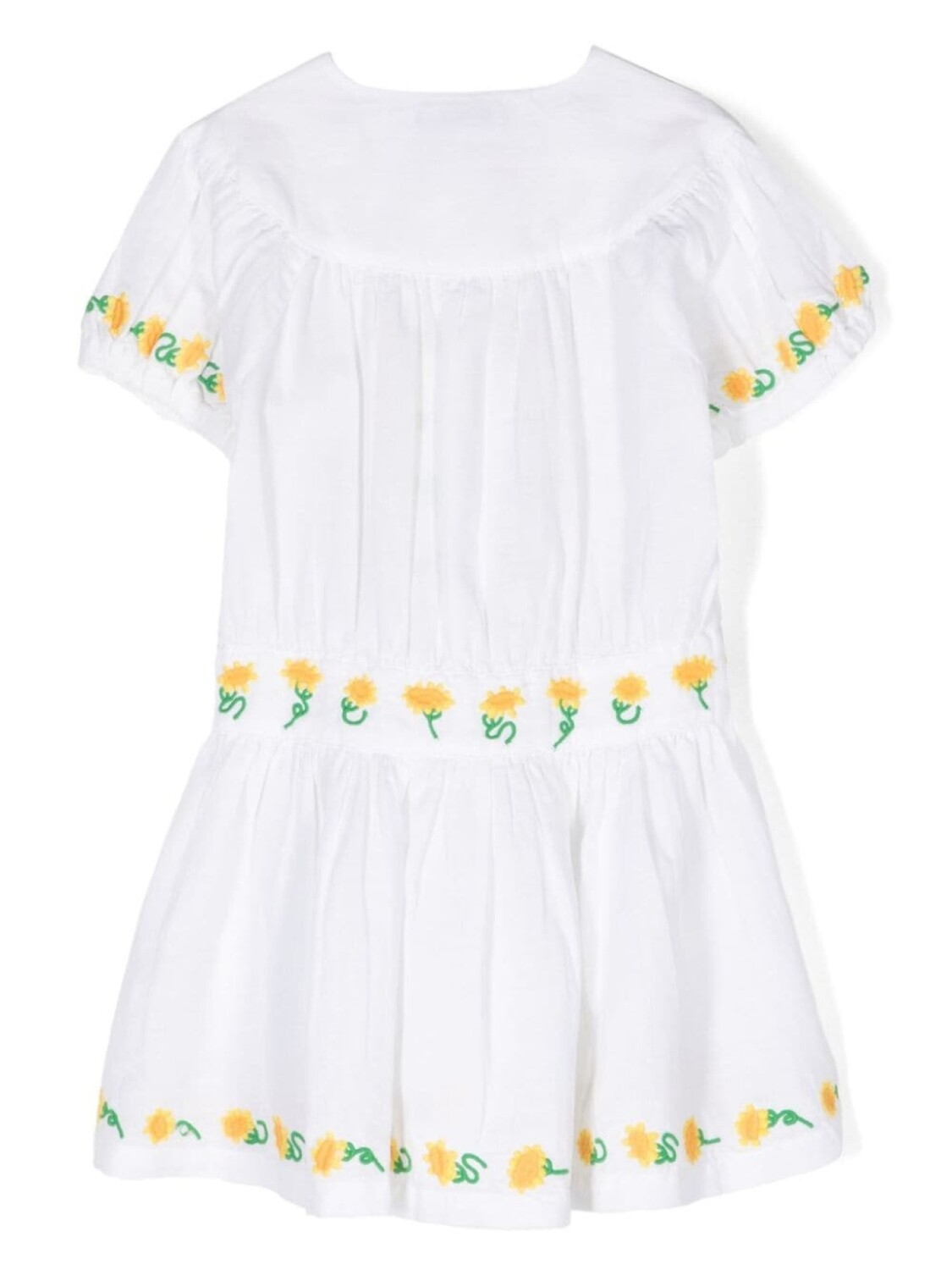 картинка Stella McCartney Kids платье-рубашка с вышивкой Sunflower, белый от магазина Одежда+