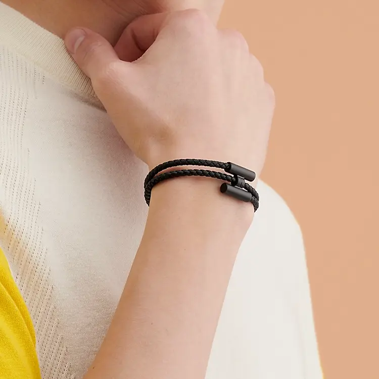 картинка HERMES Кожаный браслет Men's Black от магазина Одежда+