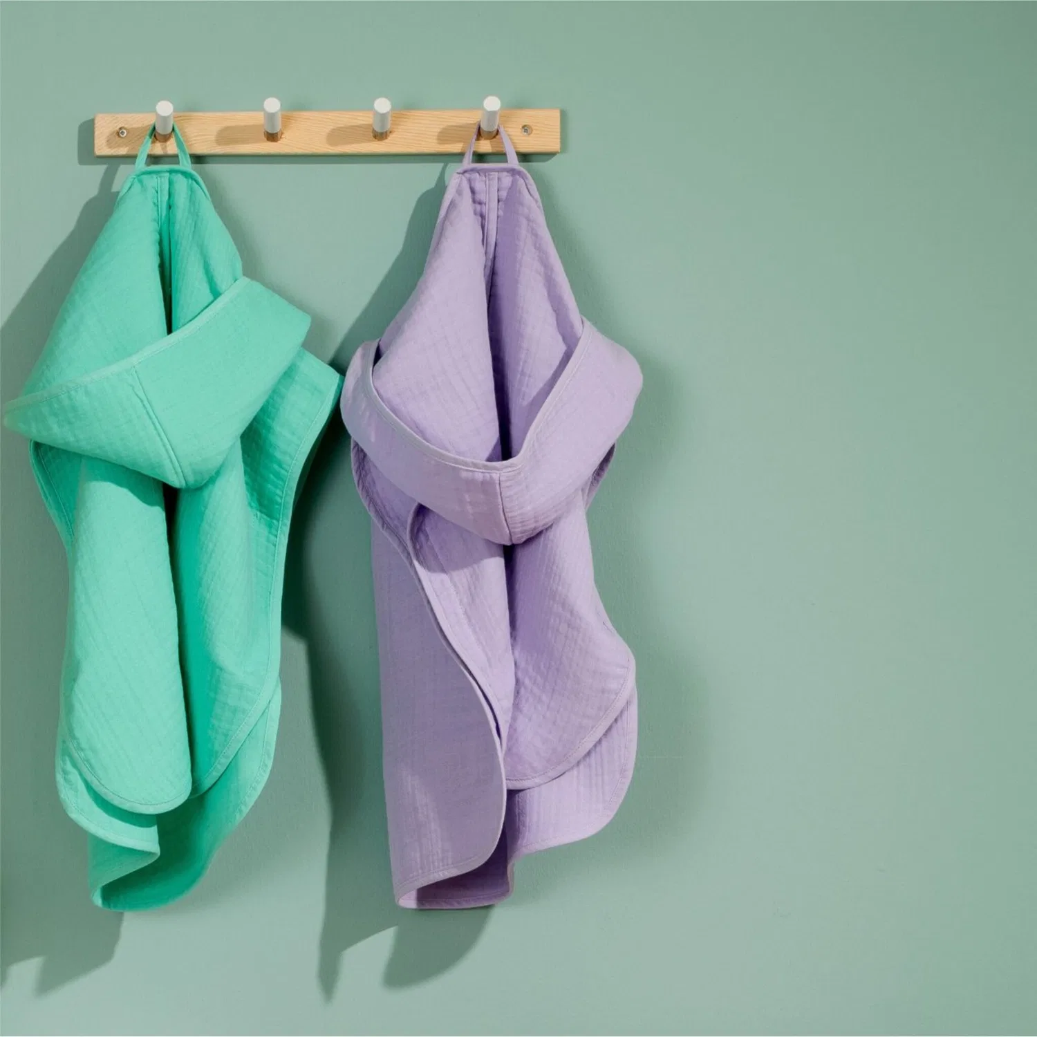 картинка Пончо детское 70x100 см из муслина Muslin Egeria, Лиловый от магазина Одежда+