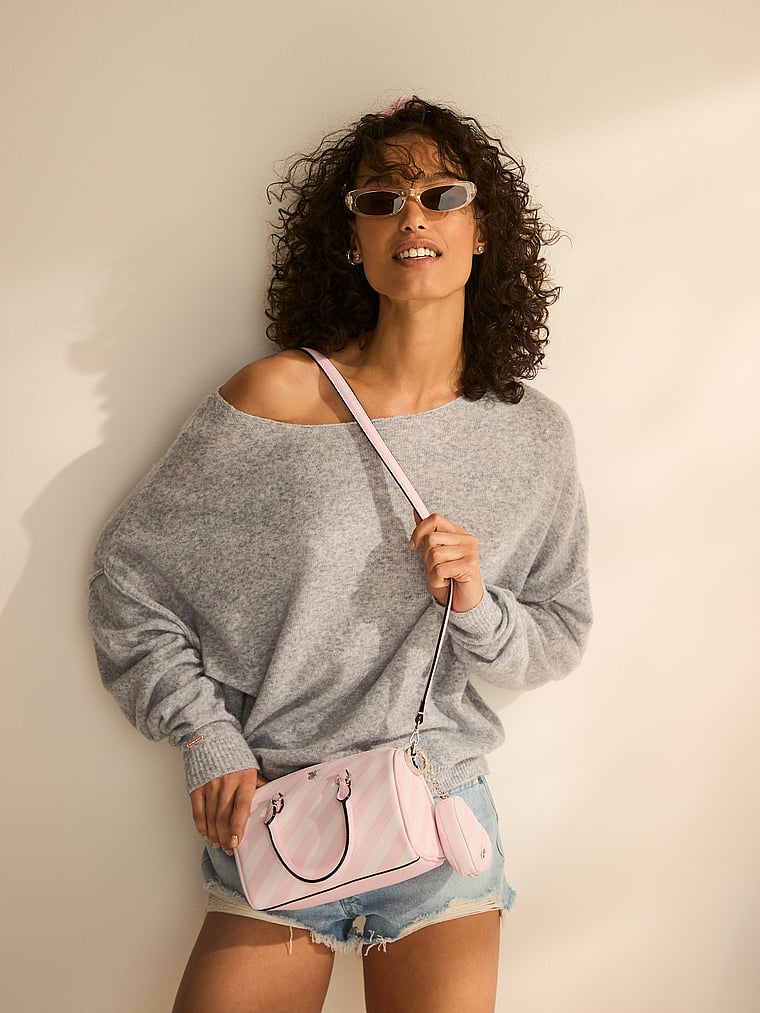 картинка Сумка Victoria's Secret Mini Duffle, Розовый/Белый от магазина Одежда+
