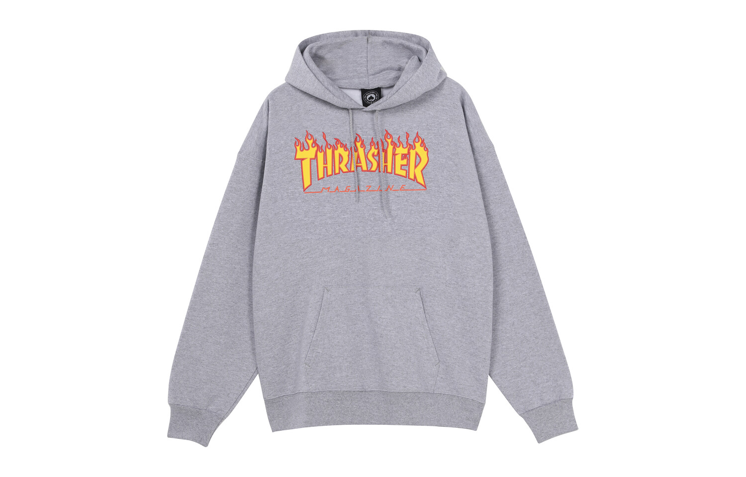 картинка Толстовка Thrasher с фирменным принтом, серая от магазина Одежда+