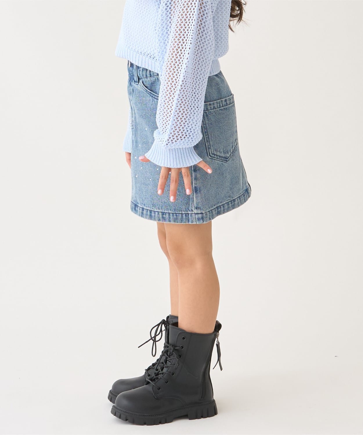 картинка Джинсовая юбка со стразами Minimal, blue от магазина Одежда+