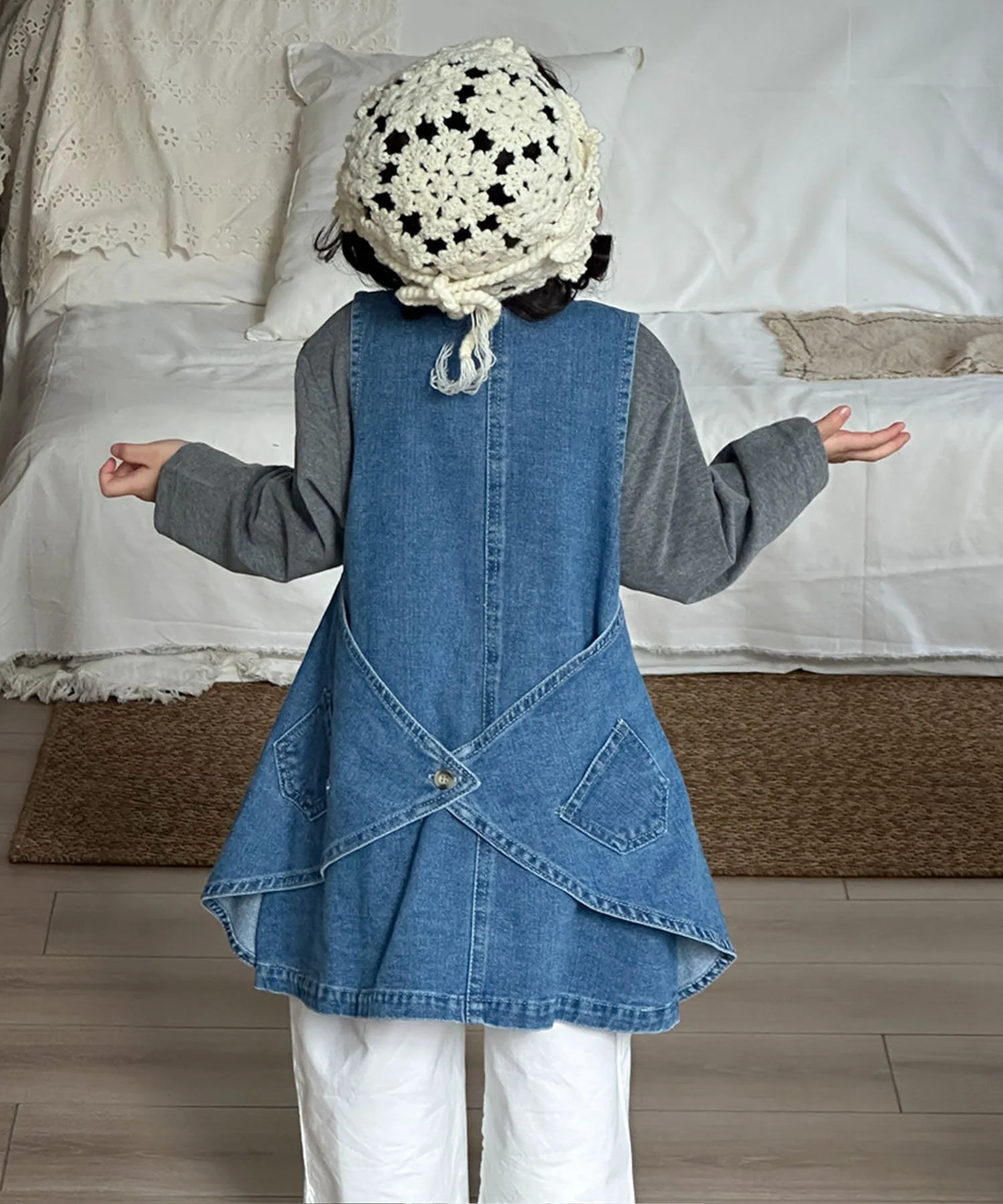 картинка Детское джинсовое платье на молнии Aimoha Kids, Navy от магазина Одежда+