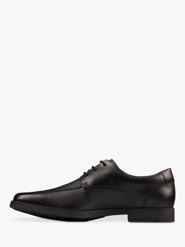 картинка Школьные ботинки Clarks Scala Step, кожаные, на шнуровке, черные от магазина Одежда+