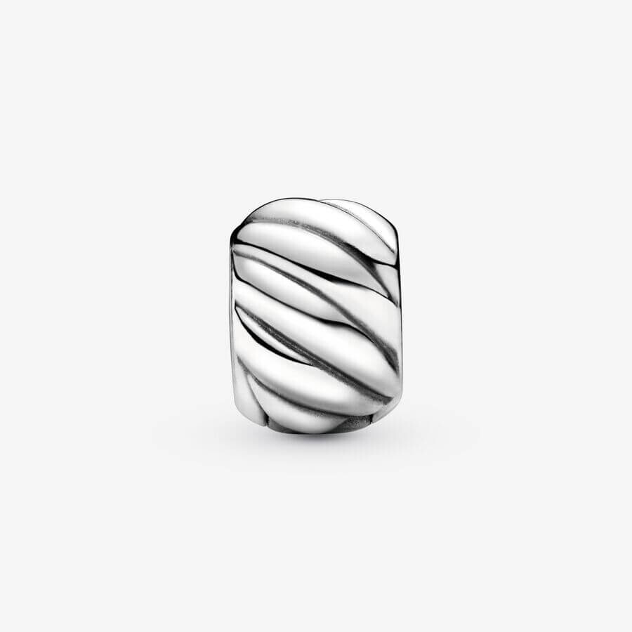 картинка Шарм-клипса Pandora Moments Polished Feathered, серебро от магазина Одежда+