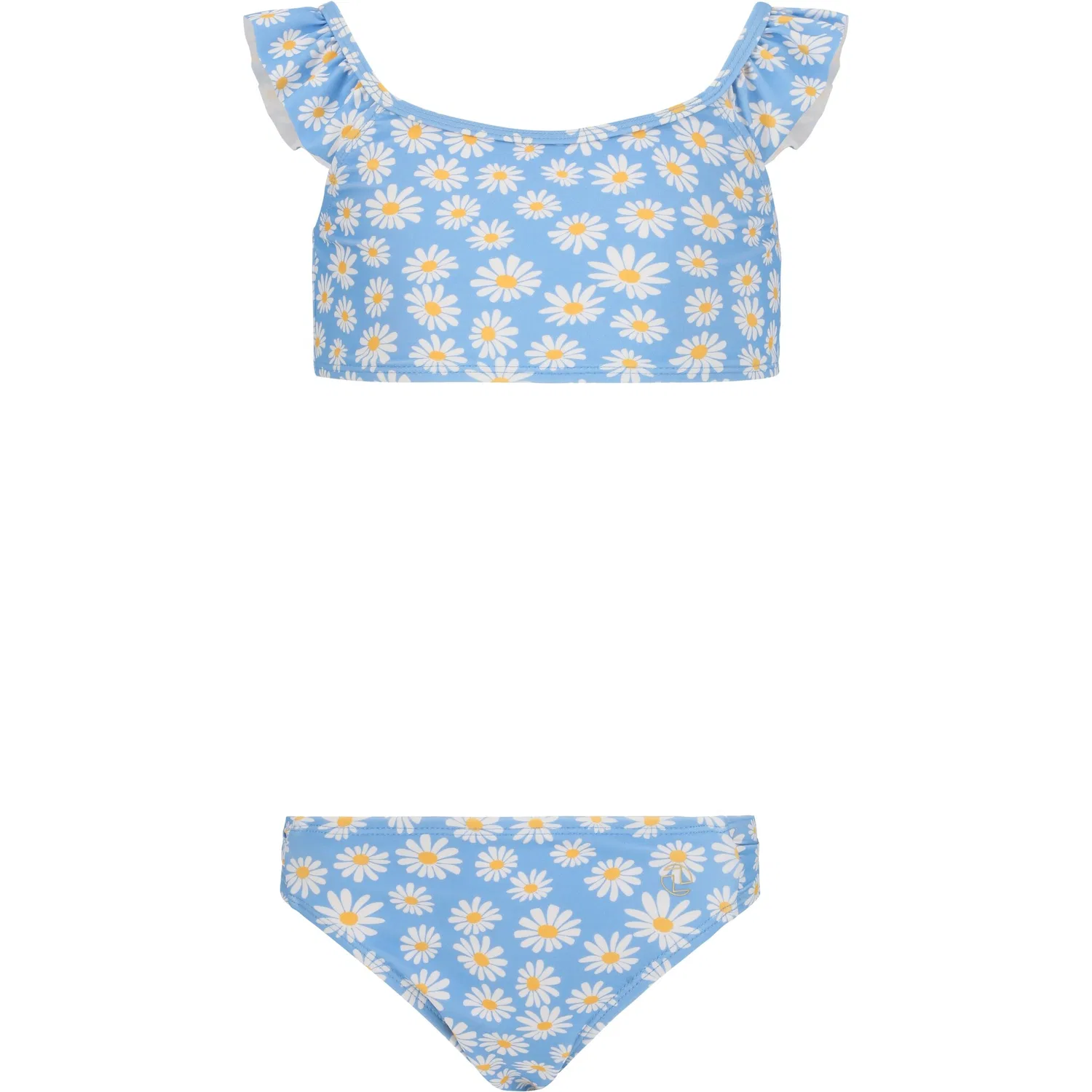 картинка Детское бикини с рюшами Carly ZIGZAG, Blue-Yellow от магазина Одежда+