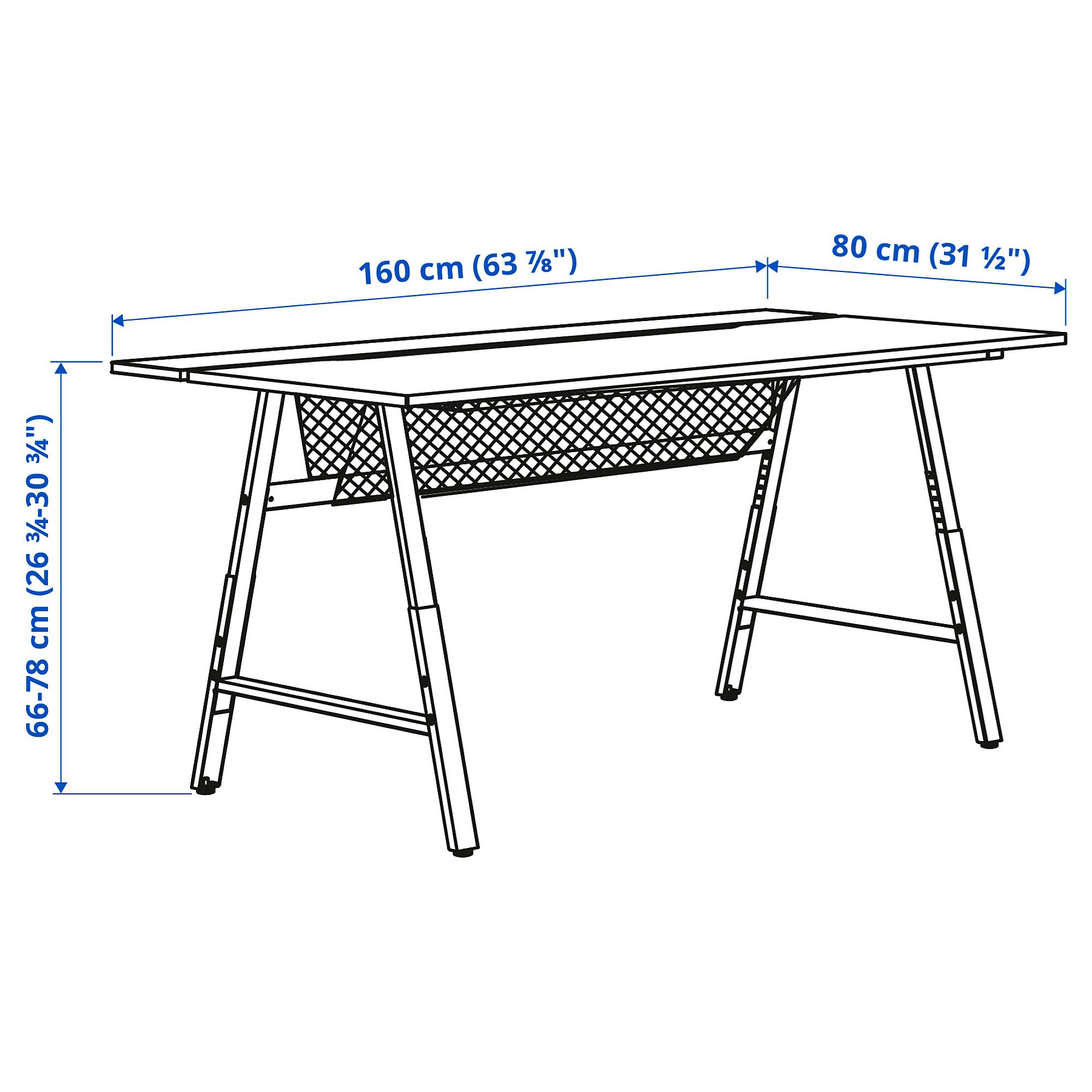 картинка Игровой стол IKEA UTESPELARE, 160x80 см, черный от магазина Одежда+