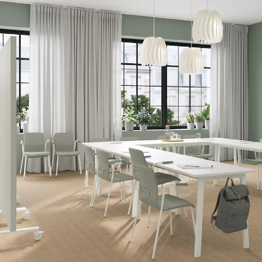 картинка Конференц-стол IKEA MITTZON, 140x68x75 см, белый/белый от магазина Одежда+