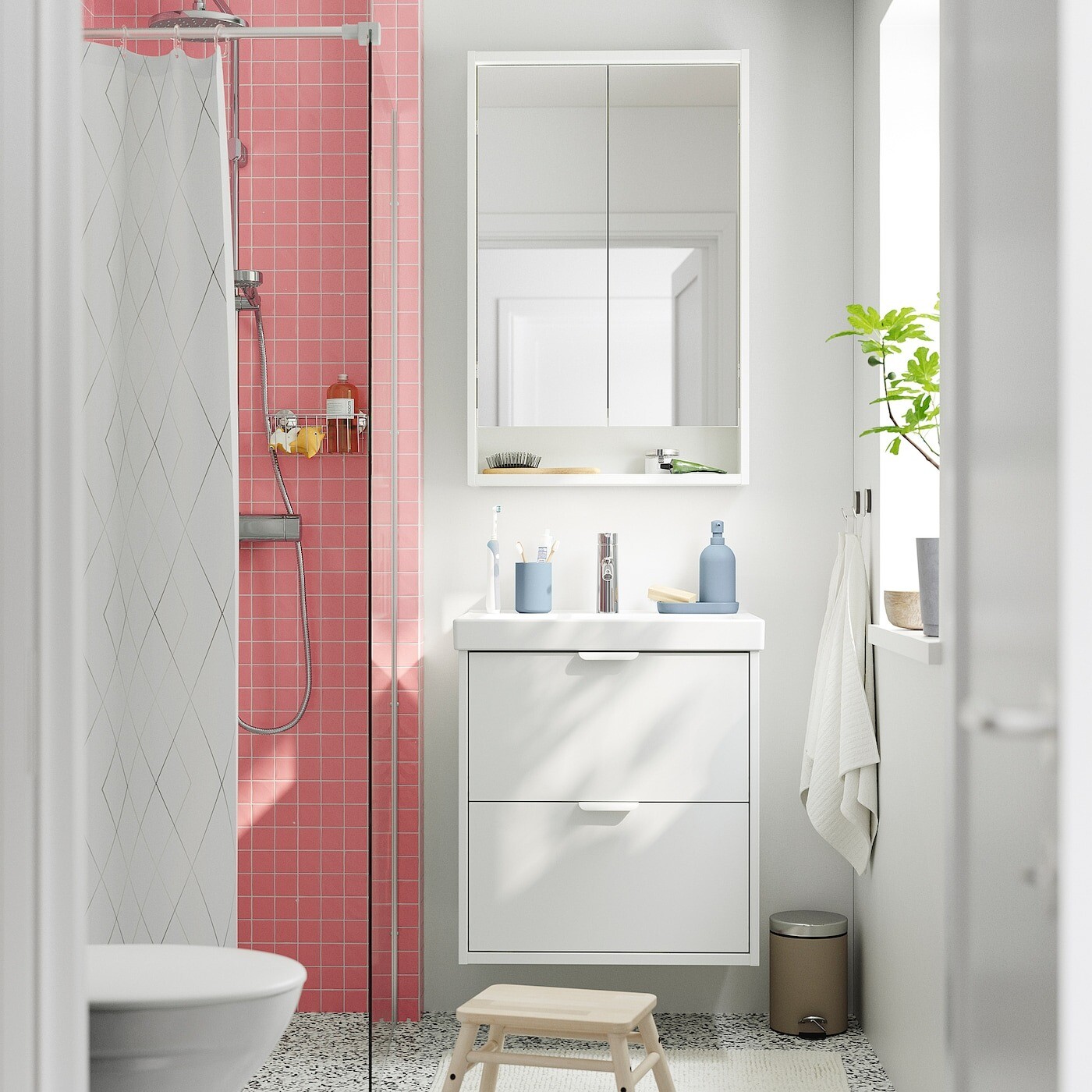 картинка Шкаф для раковины Ikea Havback, 60х48х63 см, белый от магазина Одежда+