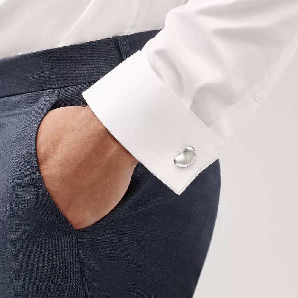 картинка Запонки Tiffany & Co. Bean Design, серебро от магазина Одежда+