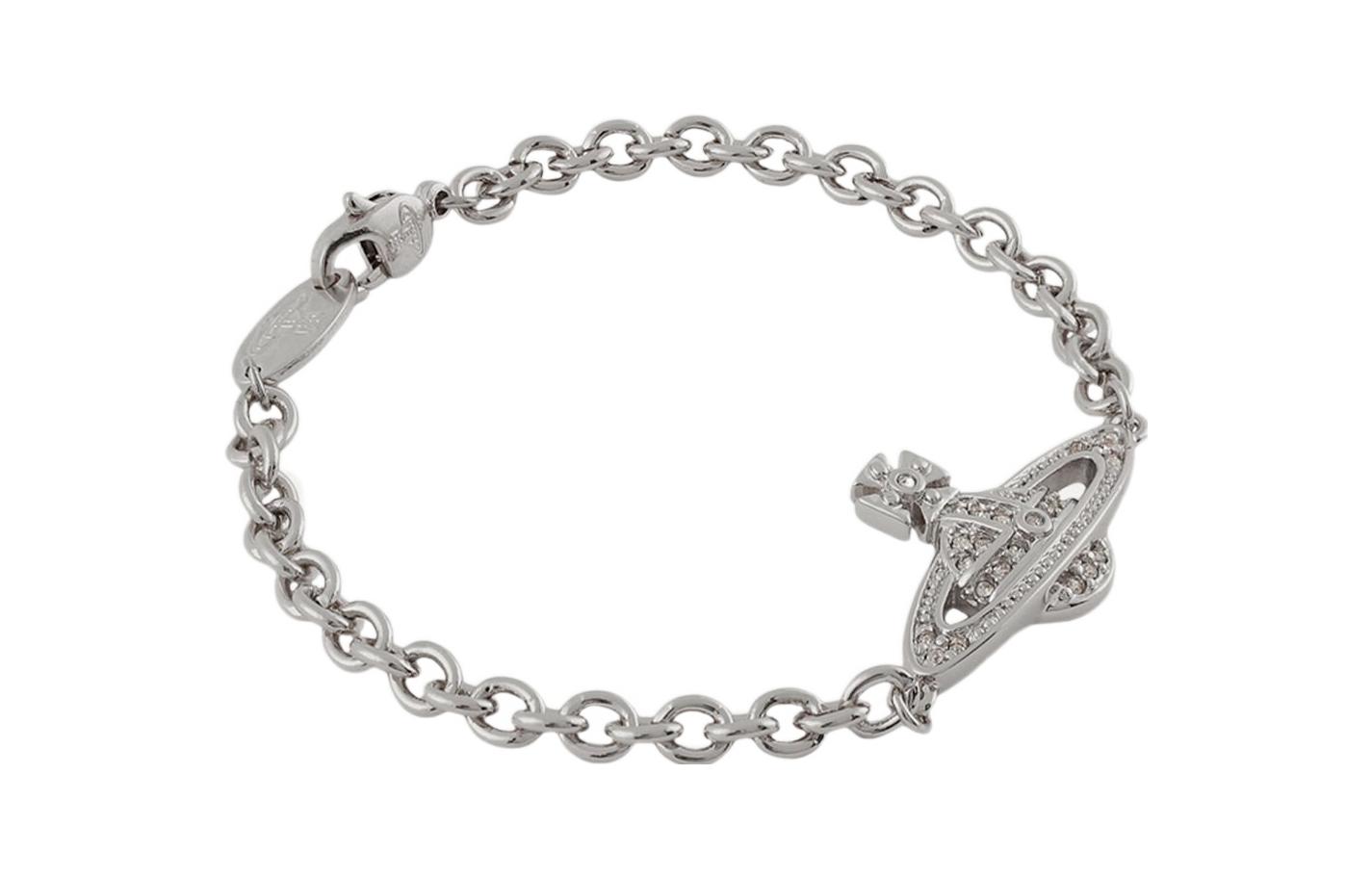 картинка Браслет Vivienne Westwood Mini Bas Relief, серебристый от магазина Одежда+