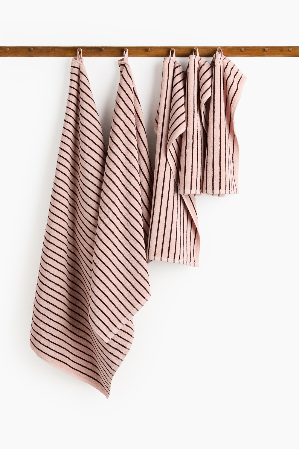 картинка Полотенце H&M Striped, 50x70 см, розовый/красный от магазина Одежда+