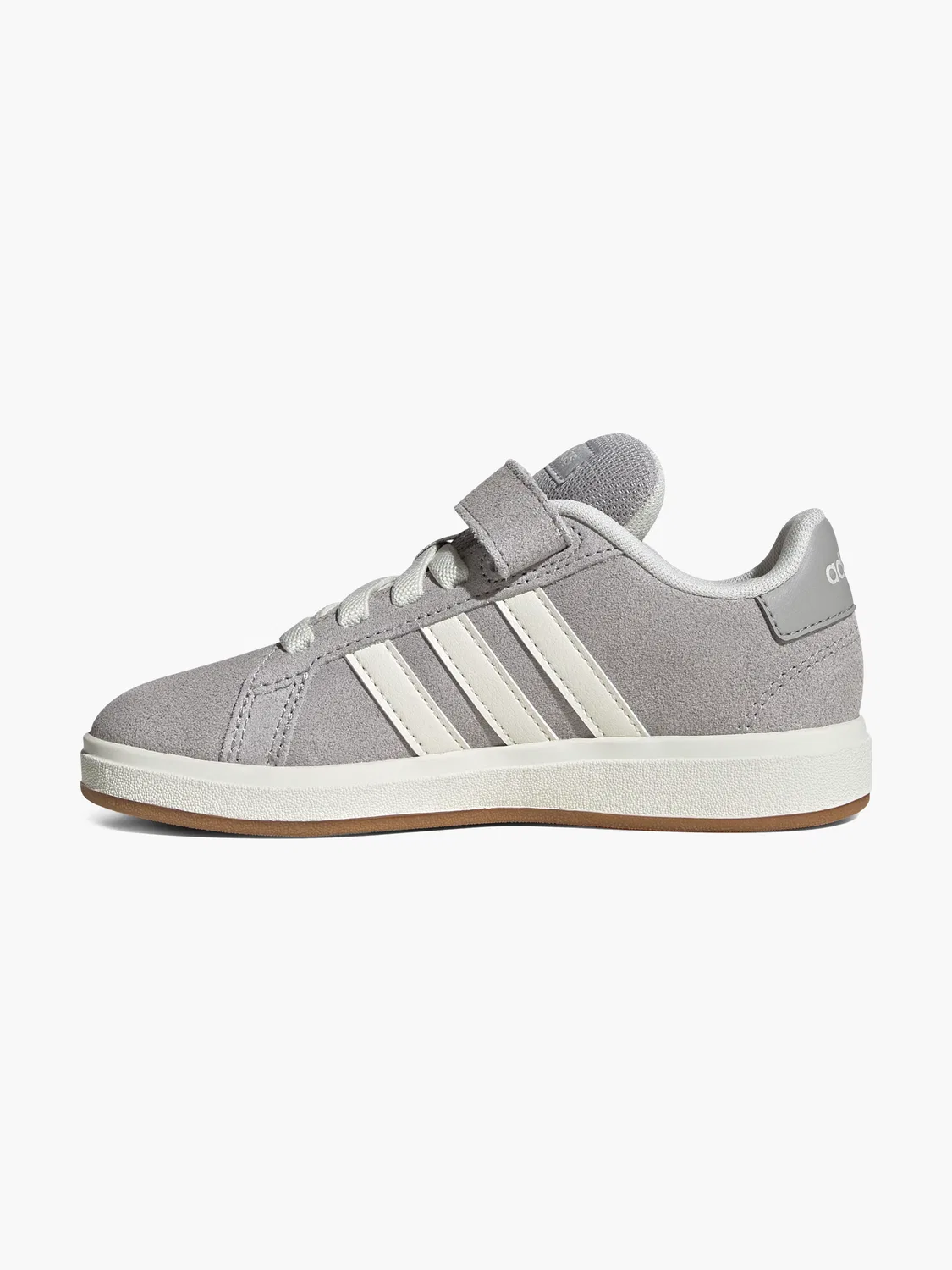 картинка Детские полуботинки на шнуровке и липучке Adidas, серый от магазина Одежда+