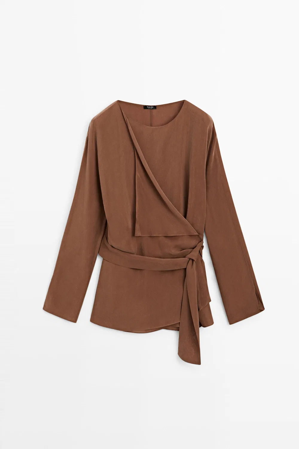 картинка Кимоно Massimo Dutti, струящееся с завязками, коричневый от магазина Одежда+