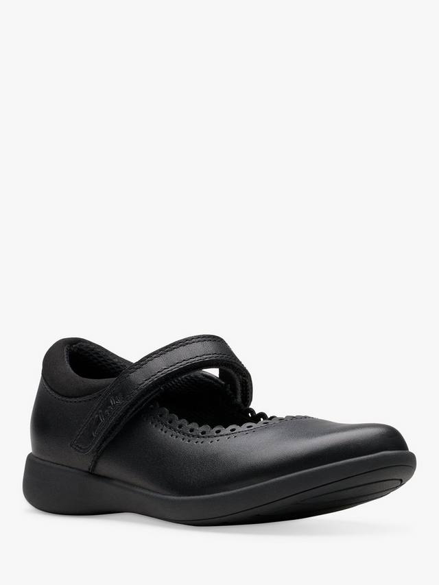 картинка Школьные ботинки Clarks Etch Gem Leather, кожаные, черные от магазина Одежда+