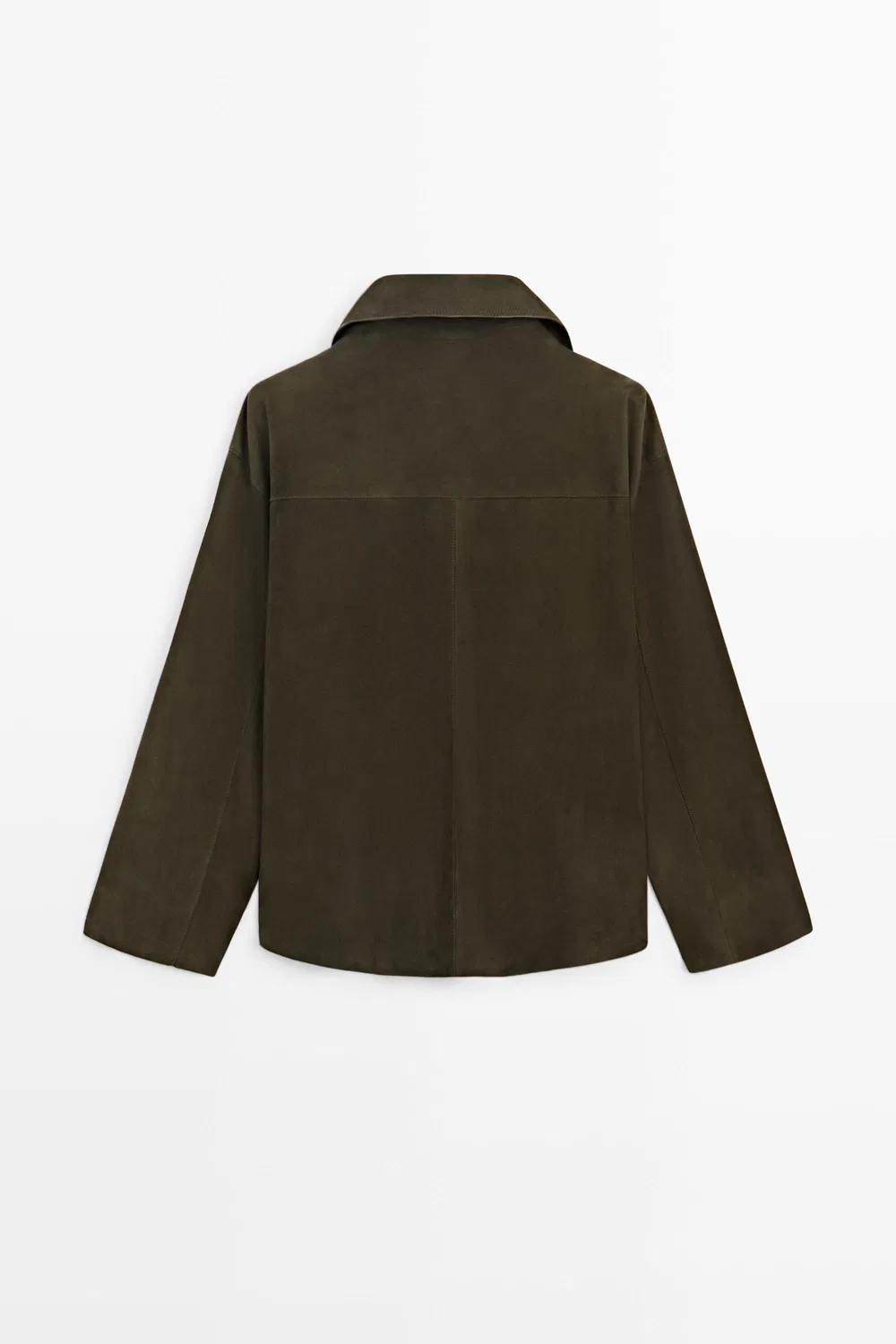 картинка Куртка Massimo Dutti High-Neck Suede, хаки от магазина Одежда+