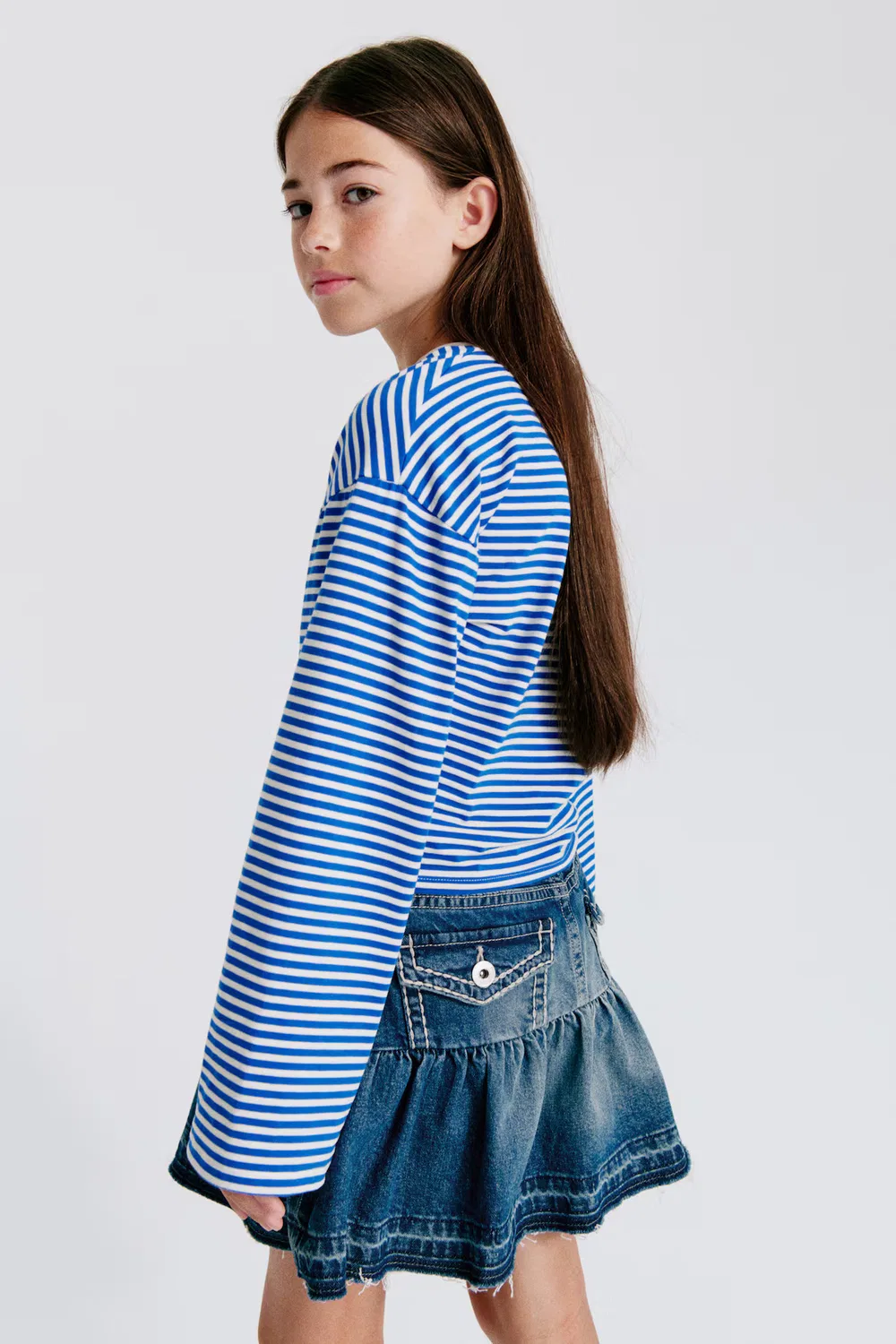 картинка Расклешенная джинсовая юбка H&M, Denimblau от магазина Одежда+