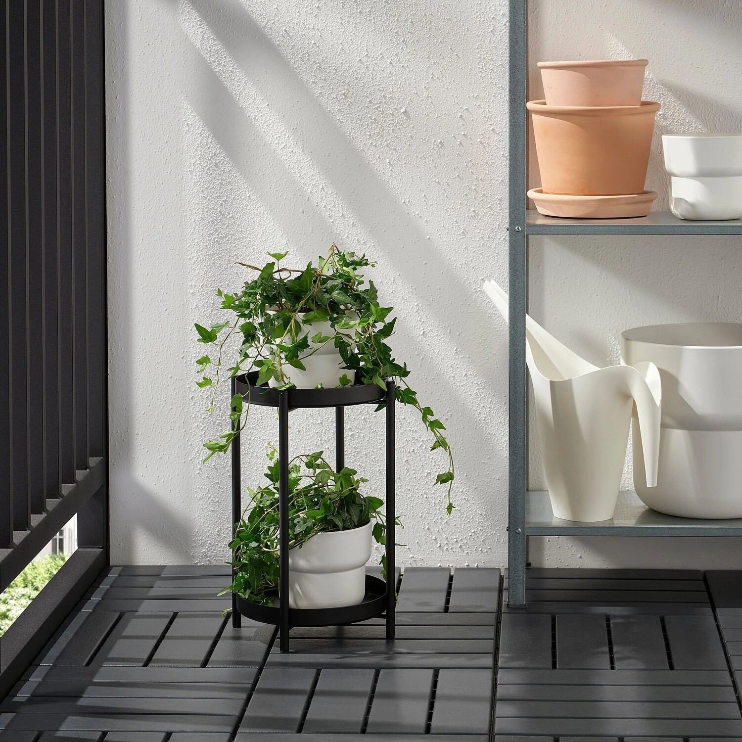 картинка Подставка для растений Ikea Olivblad, 35 см, черный от магазина Одежда+
