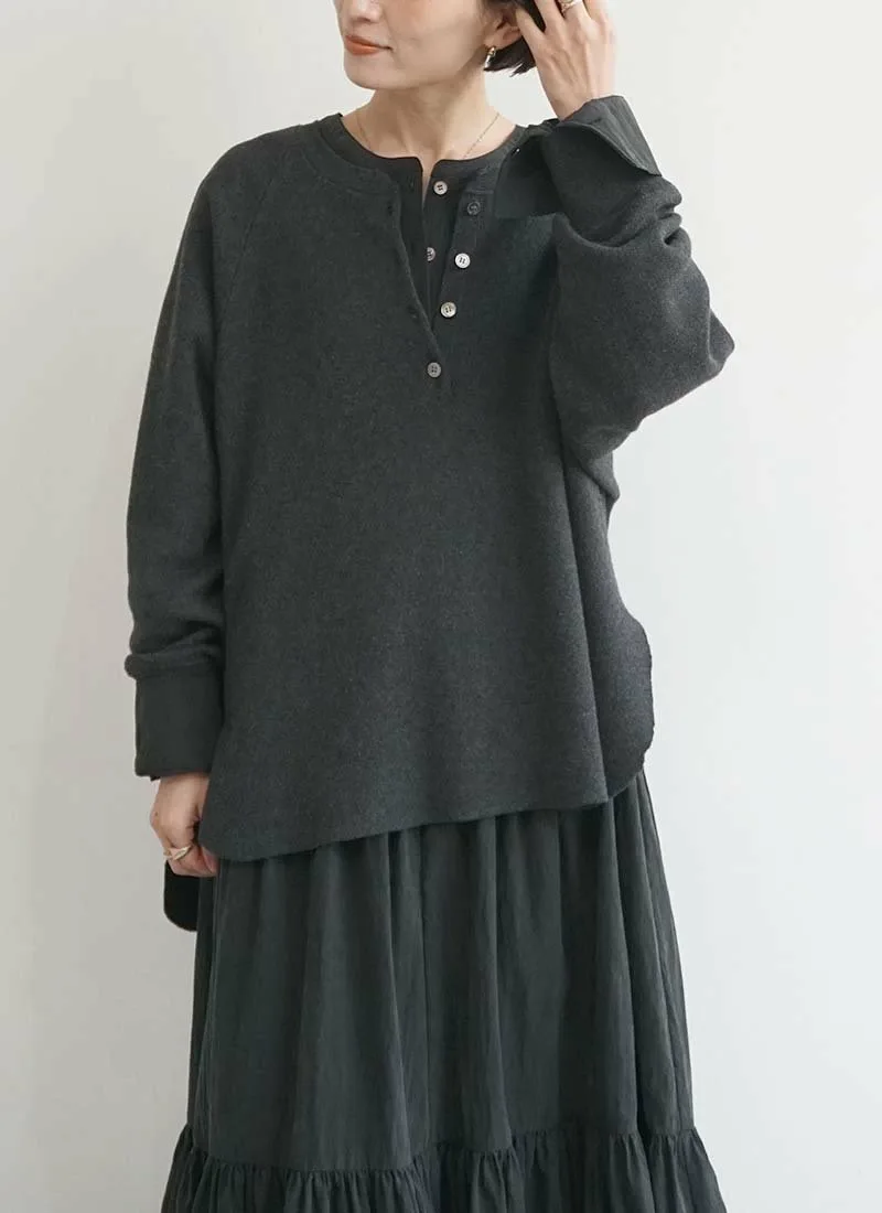 картинка Вязаная рубашка-поло с воротником-стойкой Fashfren, Charcoal от магазина Одежда+