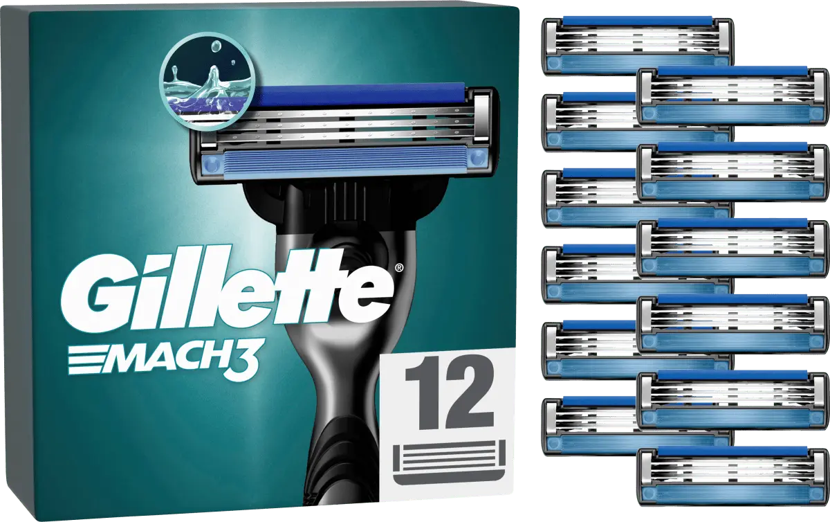 картинка Комплект сменных лезвий Gillette Mach3, 12 штук от магазина Одежда+