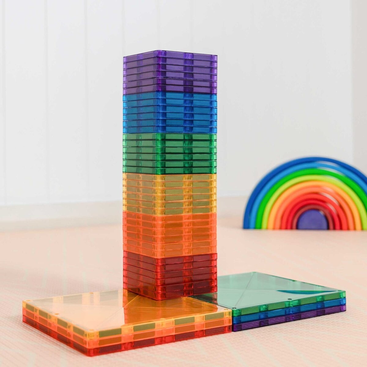 картинка Набор Rainbow Square, 42 магнитных блока Connetix от магазина Одежда+