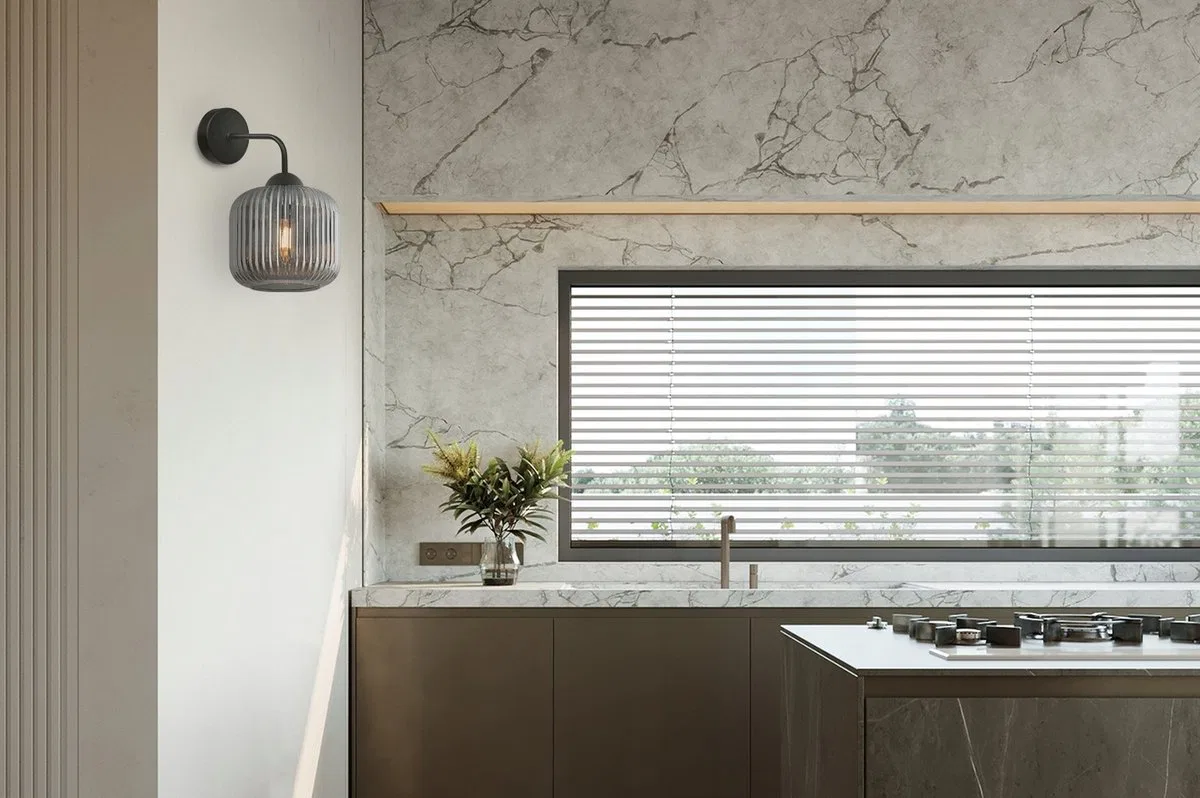 картинка Бра стеклянное E27 Light Home, Grafitiowy Черный от магазина Одежда+