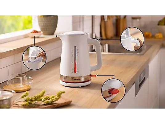 картинка Чайник Bosch TWK4M221 My Moment, белый от магазина Одежда+